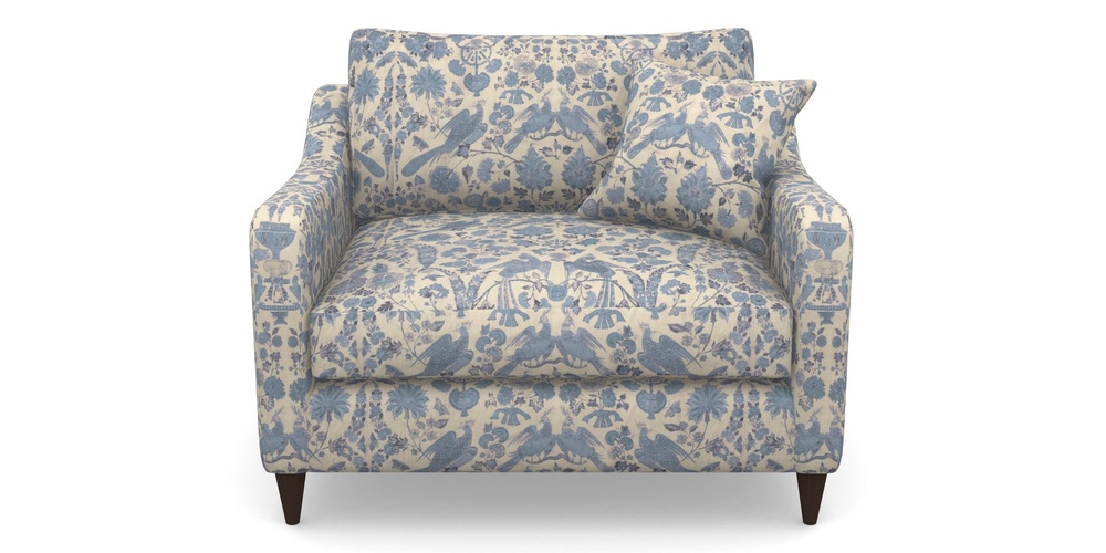 Product photograph of Rye Snuggler In V A Brompton Collection - Coromandel - Morning Blue from Sofas and Stuff Limited