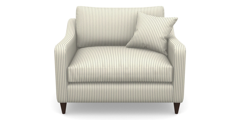 Product photograph of Rye Snuggler In Cotton Stripe - Airforce from Sofas and Stuff Limited