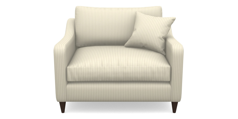 Product photograph of Rye Snuggler In Cotton Stripe - Grey from Sofas and Stuff Limited