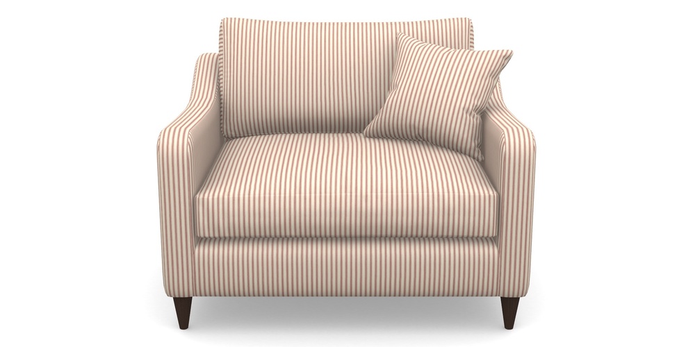 Product photograph of Rye Snuggler In Cotton Stripe - Peony from Sofas and Stuff Limited