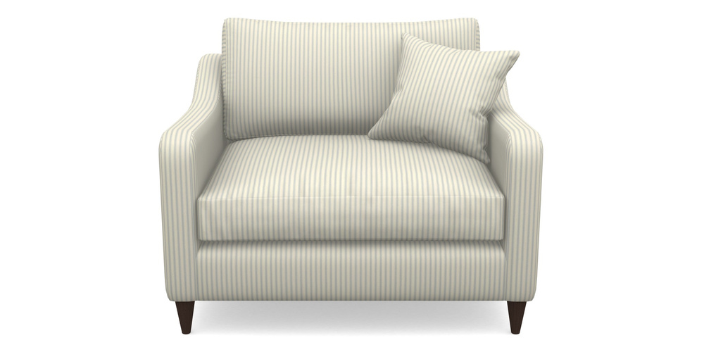 Product photograph of Rye Snuggler In Cotton Stripe - Sky from Sofas and Stuff Limited