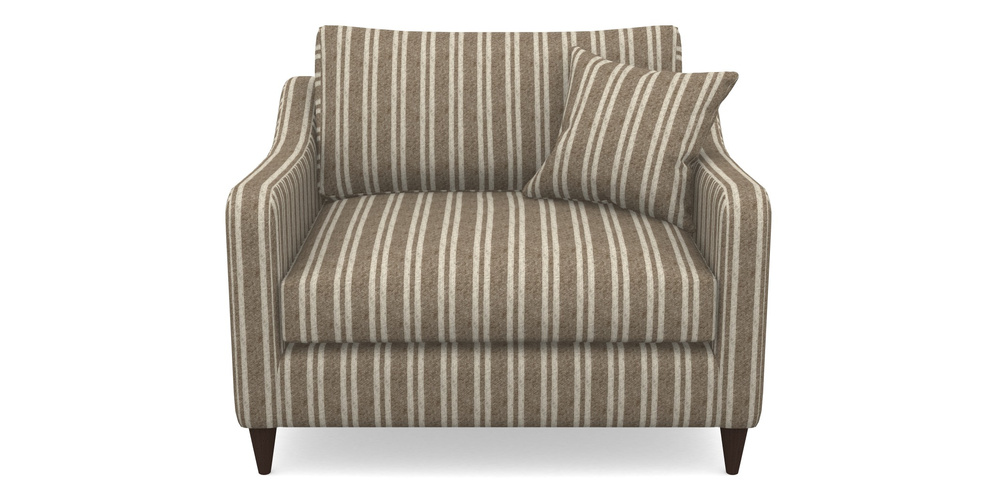 Product photograph of Rye Snuggler In Cloth 22 - Barcode - Peat from Sofas and Stuff Limited