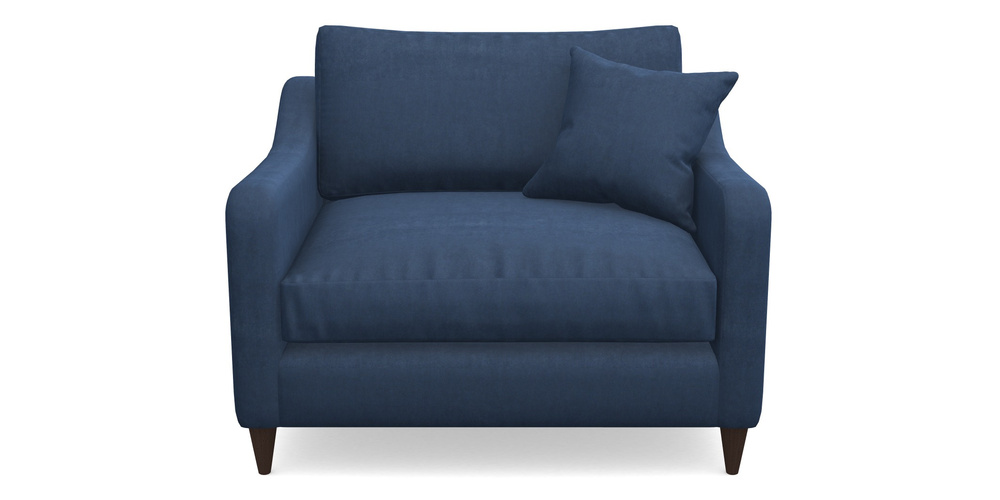 Product photograph of Rye Snuggler In Clever Tough And Eco Velvet - Agean from Sofas and Stuff Limited