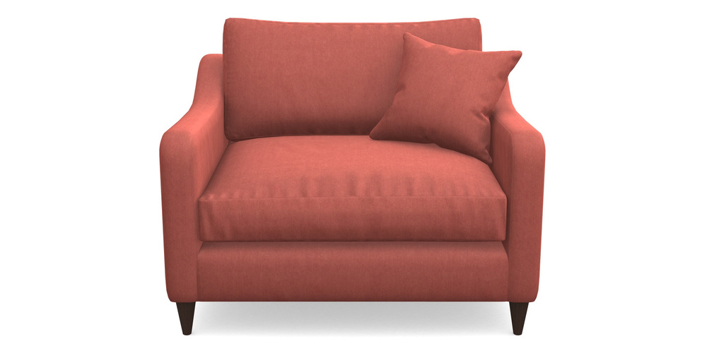 Product photograph of Rye Snuggler In Clever Tough And Eco Velvet - Damson from Sofas and Stuff Limited