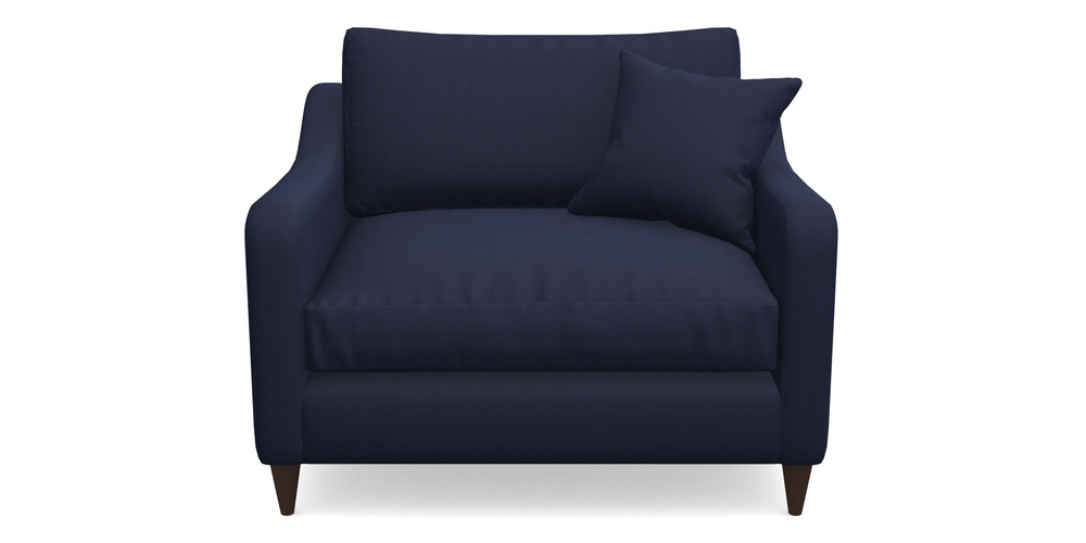 Product photograph of Rye Snuggler In Clever Tough And Eco Velvet - Indigo from Sofas and Stuff Limited