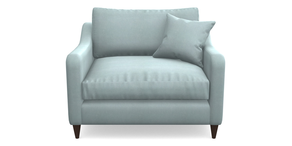 Product photograph of Rye Snuggler In Clever Tough And Eco Velvet - Mineral from Sofas and Stuff Limited