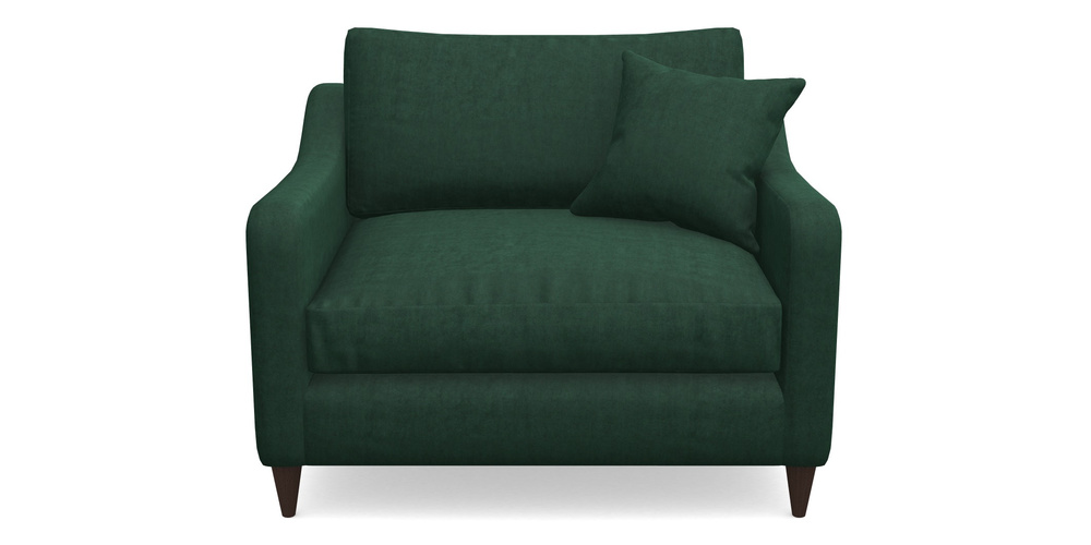 Product photograph of Rye Snuggler In Clever Tough And Eco Velvet - Pine from Sofas and Stuff Limited