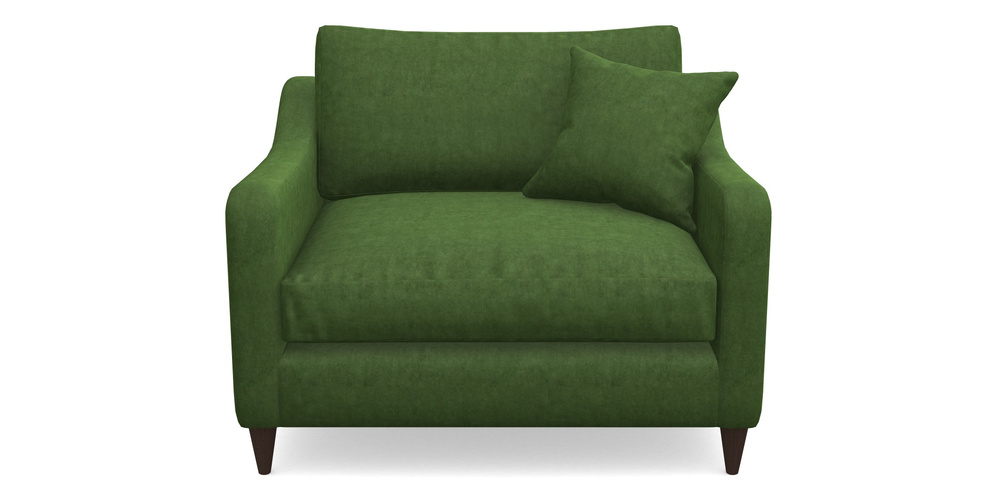 Product photograph of Rye Snuggler In Clever Tough And Eco Velvet - Shamrock from Sofas and Stuff Limited