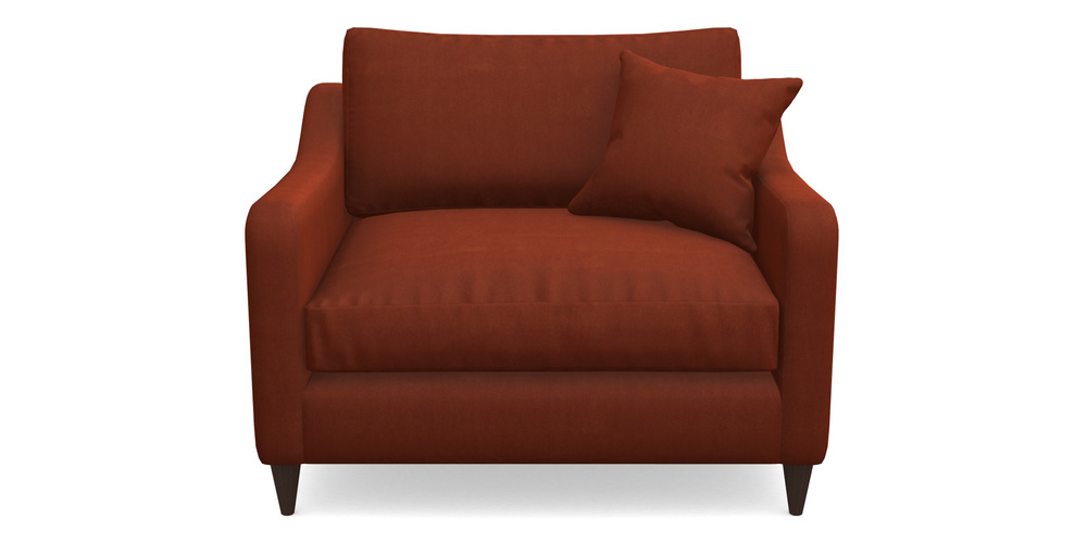 Product photograph of Rye Snuggler In Clever Tough And Eco Velvet - Tawny from Sofas and Stuff Limited