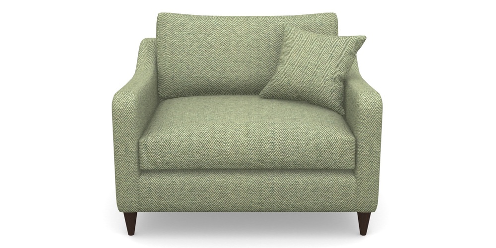 Product photograph of Rye Snuggler In Dundee Herringbone - Sage from Sofas and Stuff Limited