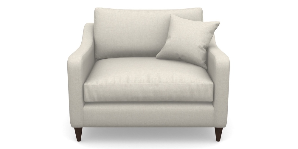 Product photograph of Rye Snuggler In Easy Clean Plain - Chalk from Sofas and Stuff Limited