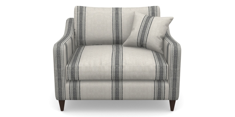 Product photograph of Rye Snuggler In Flemish Stripe - Flemish Black from Sofas and Stuff Limited