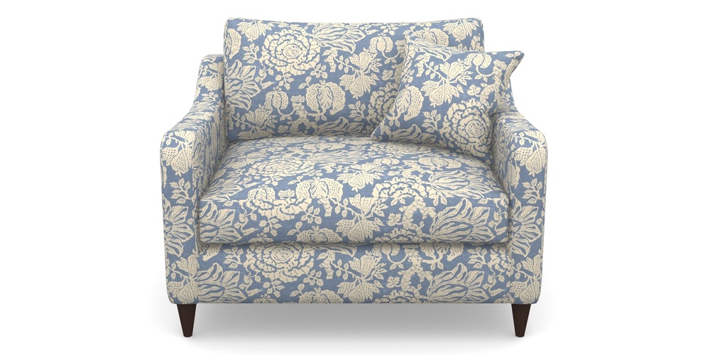 Product photograph of Rye Snuggler In V A Brompton Collection - Flowering Kale - Morning Blue from Sofas and Stuff Limited