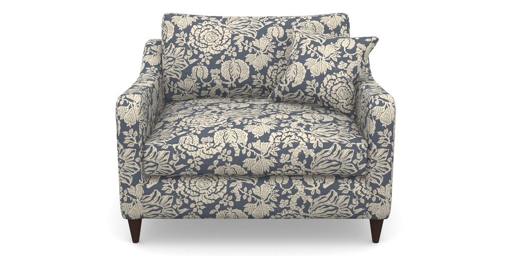 Product photograph of Rye Snuggler In V A Brompton Collection - Flowering Kale - Midnight Blue from Sofas and Stuff Limited