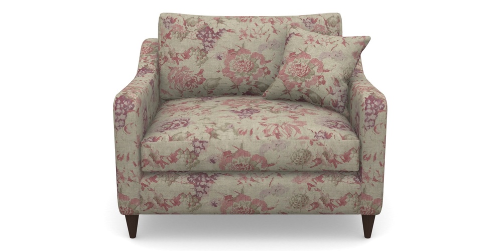 Product photograph of Rye Snuggler In Floral Linen - Faith Rose Quartz from Sofas and Stuff Limited