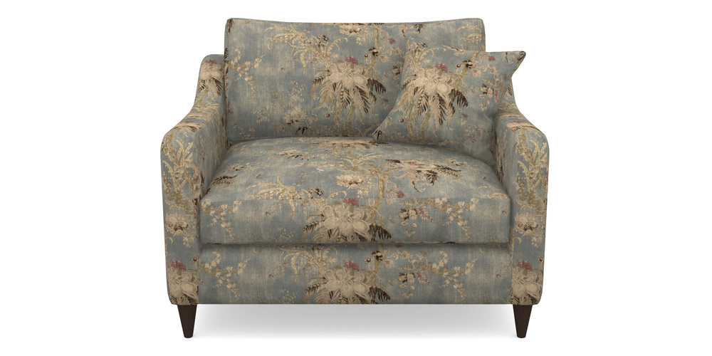 Product photograph of Rye Snuggler In Floral Linen - Zefferino Danish Girl from Sofas and Stuff Limited