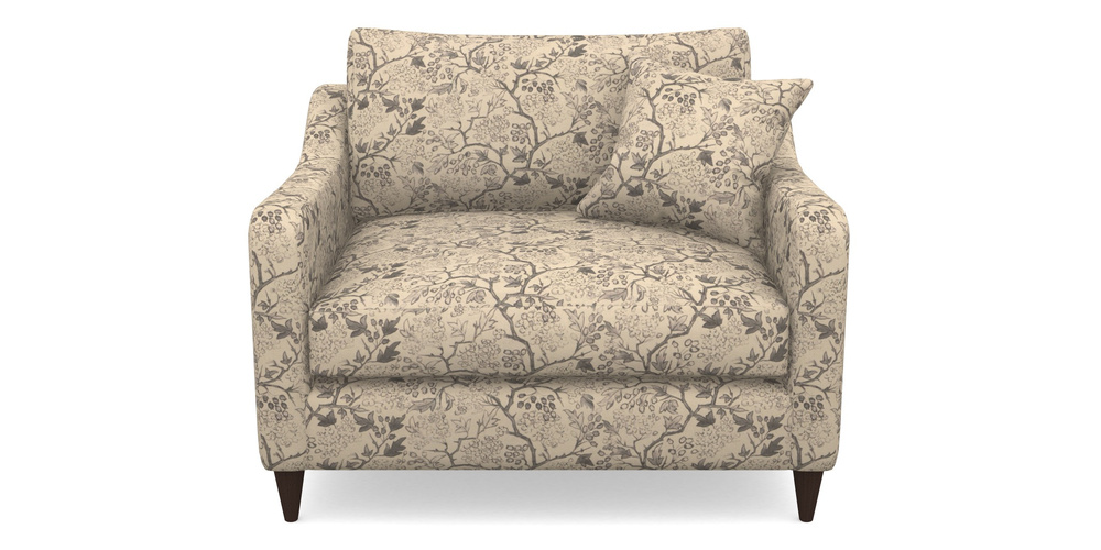 Product photograph of Rye Snuggler In Rhs Collection - Gertrude Jekyll Linen Cotton Blend - Grey from Sofas and Stuff Limited