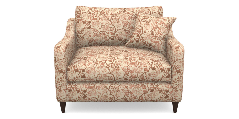 Product photograph of Rye Snuggler In Rhs Collection - Gertrude Jekyll Linen Cotton Blend - Rust from Sofas and Stuff Limited