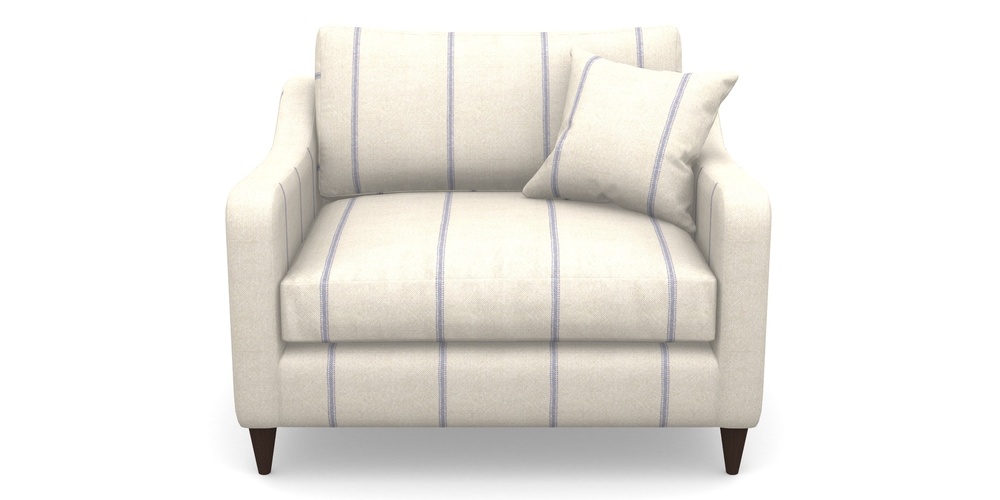 Product photograph of Rye Snuggler In Grain Sack Stripe - Blue from Sofas and Stuff Limited