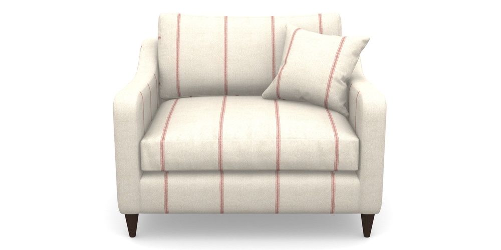 Product photograph of Rye Snuggler In Grain Sack Stripe - Red from Sofas and Stuff Limited