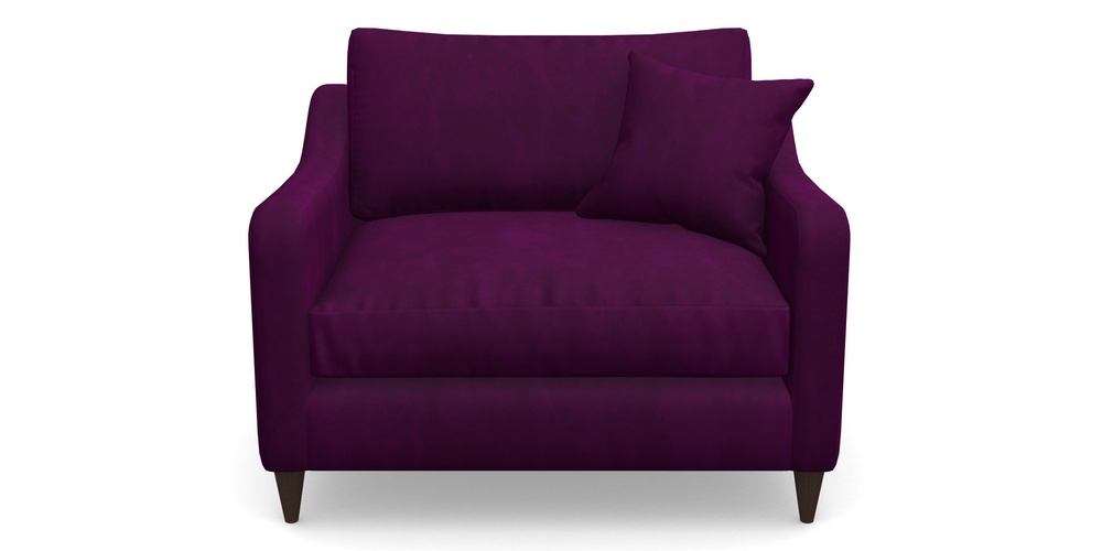 Product photograph of Rye Snuggler In House Clever Velvet - Aubergine from Sofas and Stuff Limited