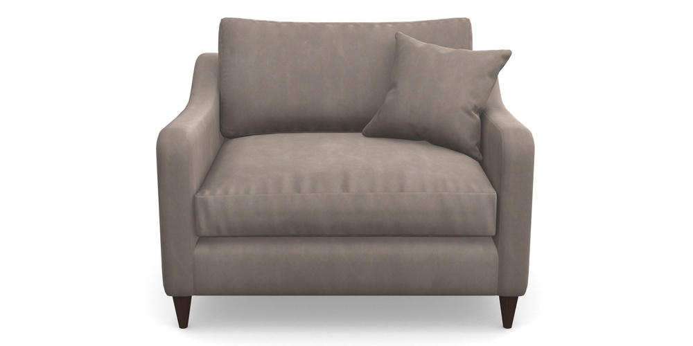 Product photograph of Rye Snuggler In House Clever Velvet - Cocoa from Sofas and Stuff Limited