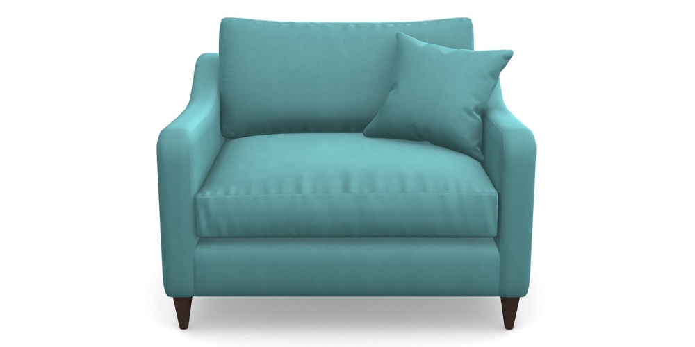 Product photograph of Rye Snuggler In House Clever Velvet - Duck Egg from Sofas and Stuff Limited