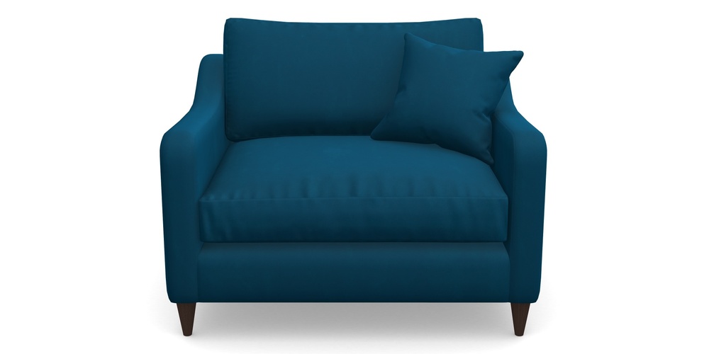 Product photograph of Rye Snuggler In House Clever Velvet - Ocean from Sofas and Stuff Limited