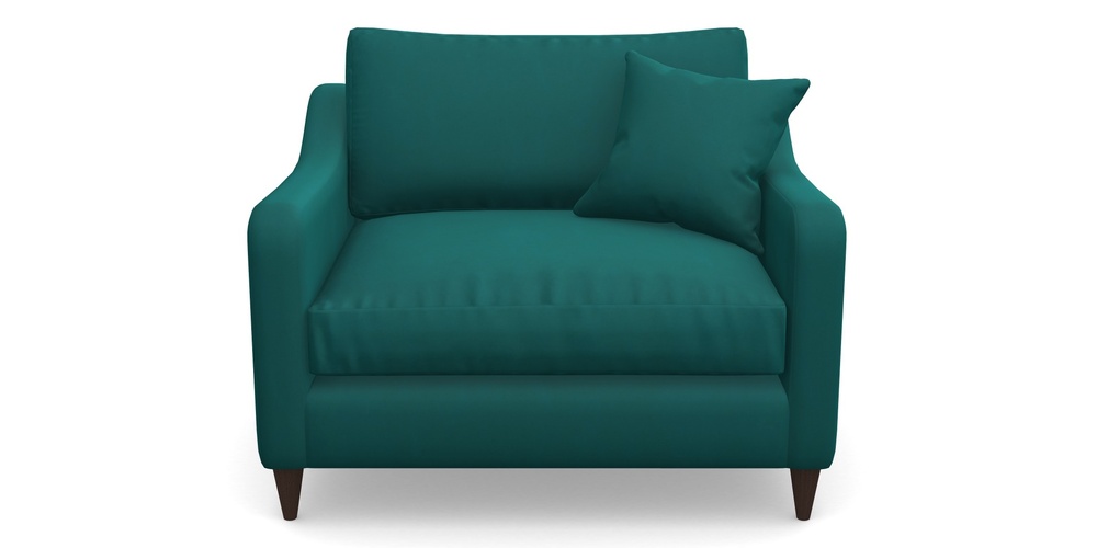 Product photograph of Rye Snuggler In House Clever Velvet - Teal from Sofas and Stuff Limited