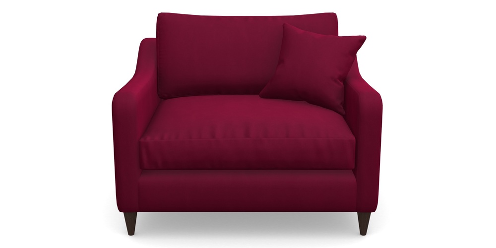 Product photograph of Rye Snuggler In House Clever Velvet - Wine from Sofas and Stuff Limited