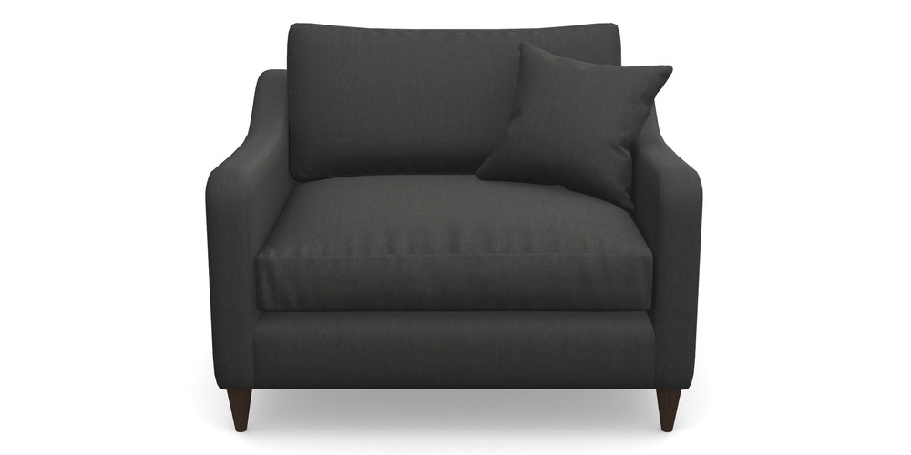 Product photograph of Rye Snuggler In House Velvet - Charcoal from Sofas and Stuff Limited