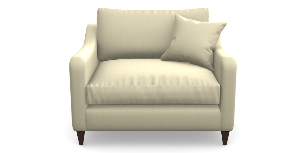 Product photograph of Rye Snuggler In House Velvet - Latte from Sofas and Stuff Limited