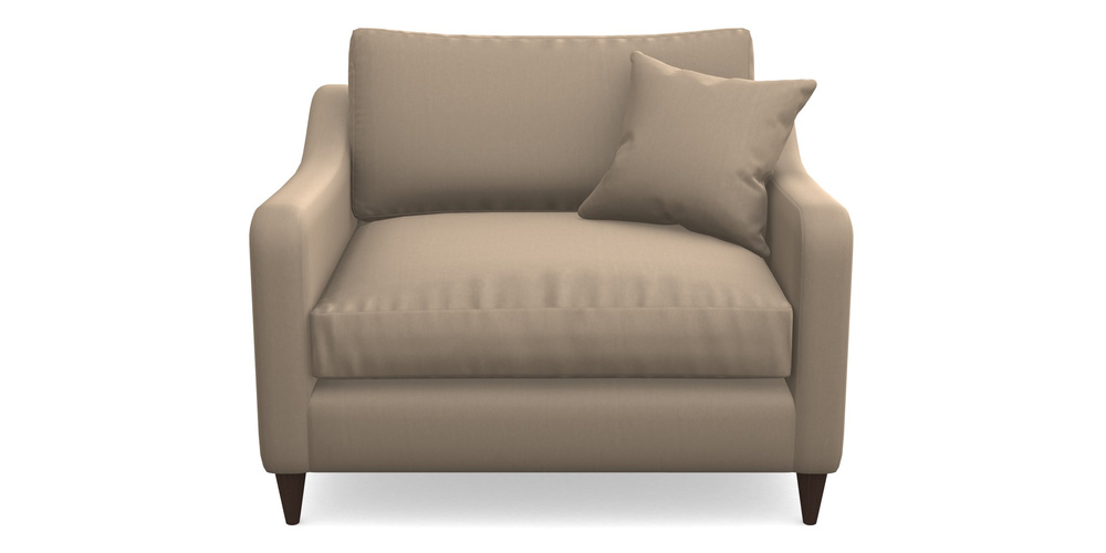 Product photograph of Rye Snuggler In House Velvet - Linen from Sofas and Stuff Limited