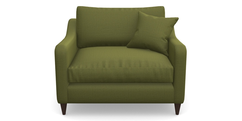 Product photograph of Rye Snuggler In House Velvet - Olive from Sofas and Stuff Limited