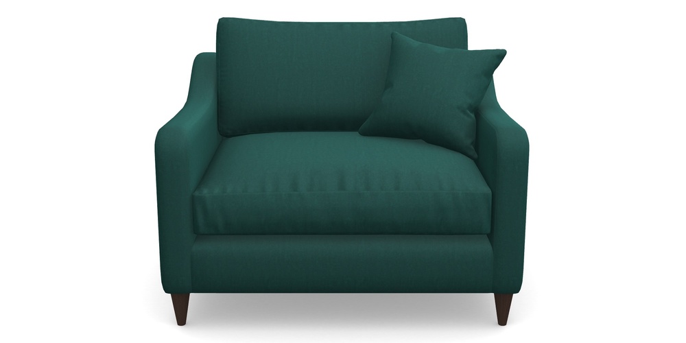 Product photograph of Rye Snuggler In House Velvet - Peacock from Sofas and Stuff Limited