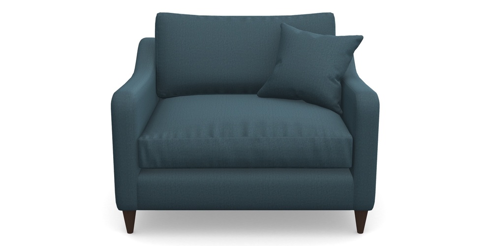 Product photograph of Rye Snuggler In House Velvet - Petrol from Sofas and Stuff Limited