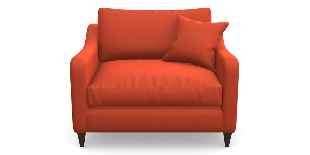 Product photograph of Rye Snuggler In House Velvet - Terracotta from Sofas and Stuff Limited