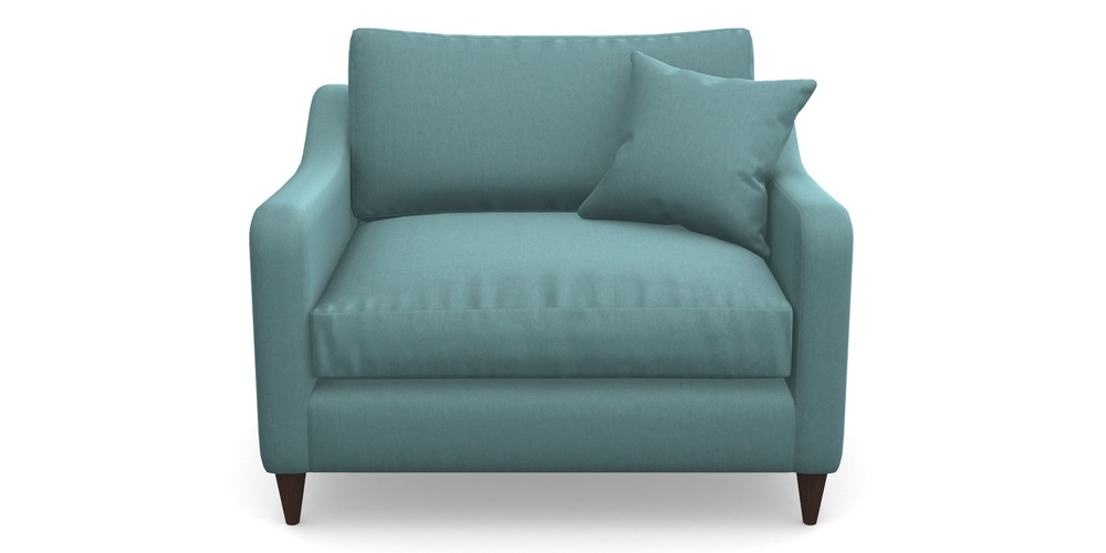 Product photograph of Rye Snuggler In House Velvet - Wedgewood from Sofas and Stuff Limited