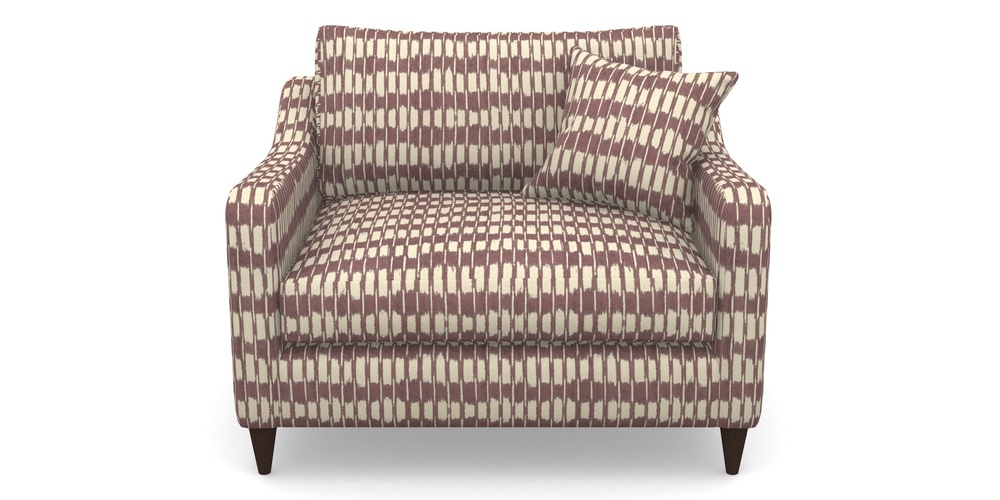 Product photograph of Rye Snuggler In V A Brompton Collection - Ikat - Cacao from Sofas and Stuff Limited