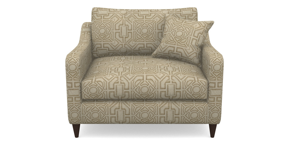 Product photograph of Rye Snuggler In Rhs Collection - Large Knot Garden Linen - Gold from Sofas and Stuff Limited