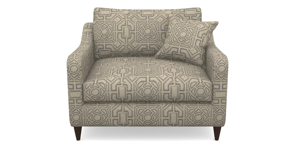 Product photograph of Rye Snuggler In Rhs Collection - Large Knot Garden Linen - Grey from Sofas and Stuff Limited