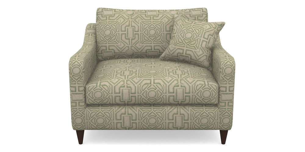 Product photograph of Rye Snuggler In Rhs Collection - Large Knot Garden Linen - Green from Sofas and Stuff Limited