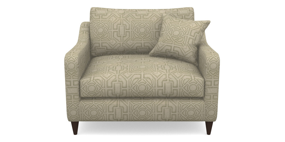 Product photograph of Rye Snuggler In Rhs Collection - Large Knot Garden Linen - Pistachio from Sofas and Stuff Limited