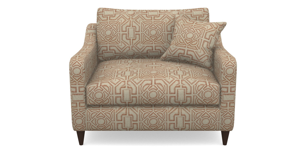 Product photograph of Rye Snuggler In Rhs Collection - Large Knot Garden Linen - Terracotta from Sofas and Stuff Limited