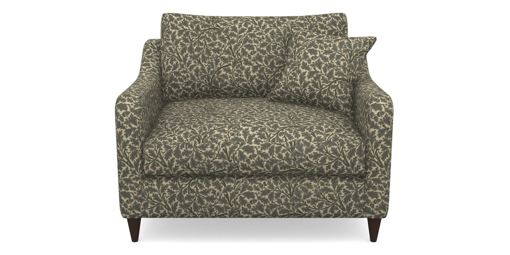 Product photograph of Rye Snuggler In V A Drawn From Nature Collection - Oak Tree - Dark Green from Sofas and Stuff Limited