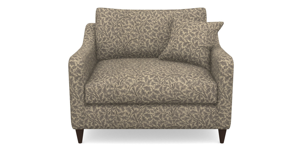 Product photograph of Rye Snuggler In V A Drawn From Nature Collection - Oak Tree - Grey from Sofas and Stuff Limited