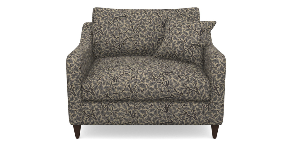 Product photograph of Rye Snuggler In V A Drawn From Nature Collection - Oak Tree - Navy from Sofas and Stuff Limited