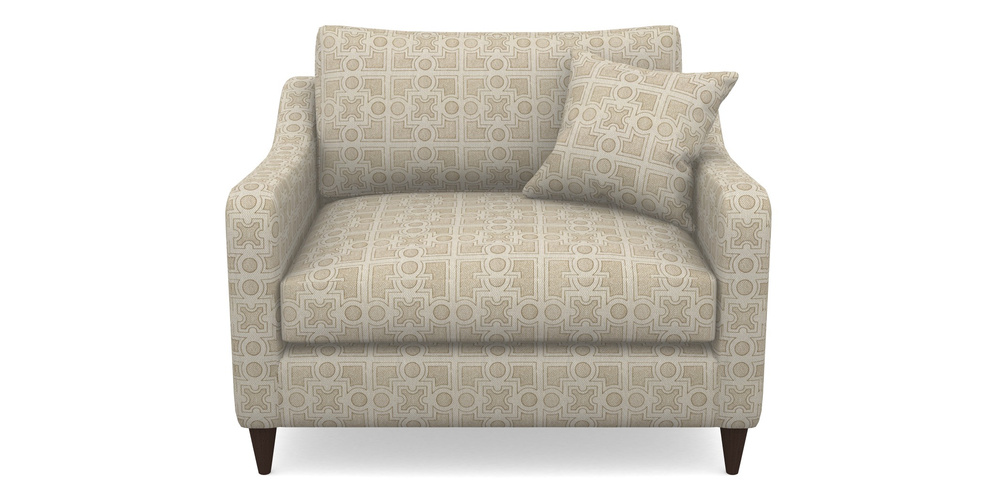 Product photograph of Rye Snuggler In Rhs Collection - Small Knot Garden Cotton Weave - Gold from Sofas and Stuff Limited