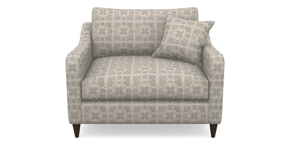 Product photograph of Rye Snuggler In Rhs Collection - Small Knot Garden Cotton Weave - Grey from Sofas and Stuff Limited