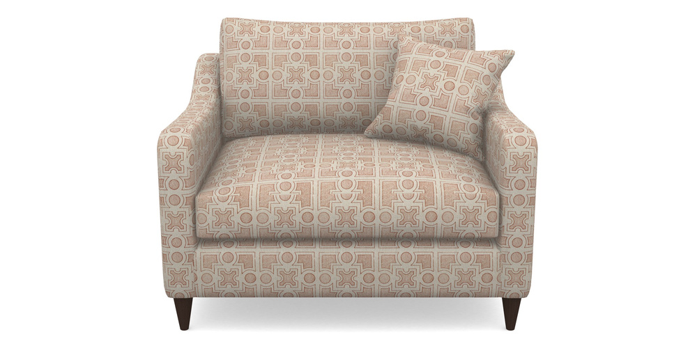 Product photograph of Rye Snuggler In Rhs Collection - Small Knot Garden Cotton Weave - Terracotta from Sofas and Stuff Limited